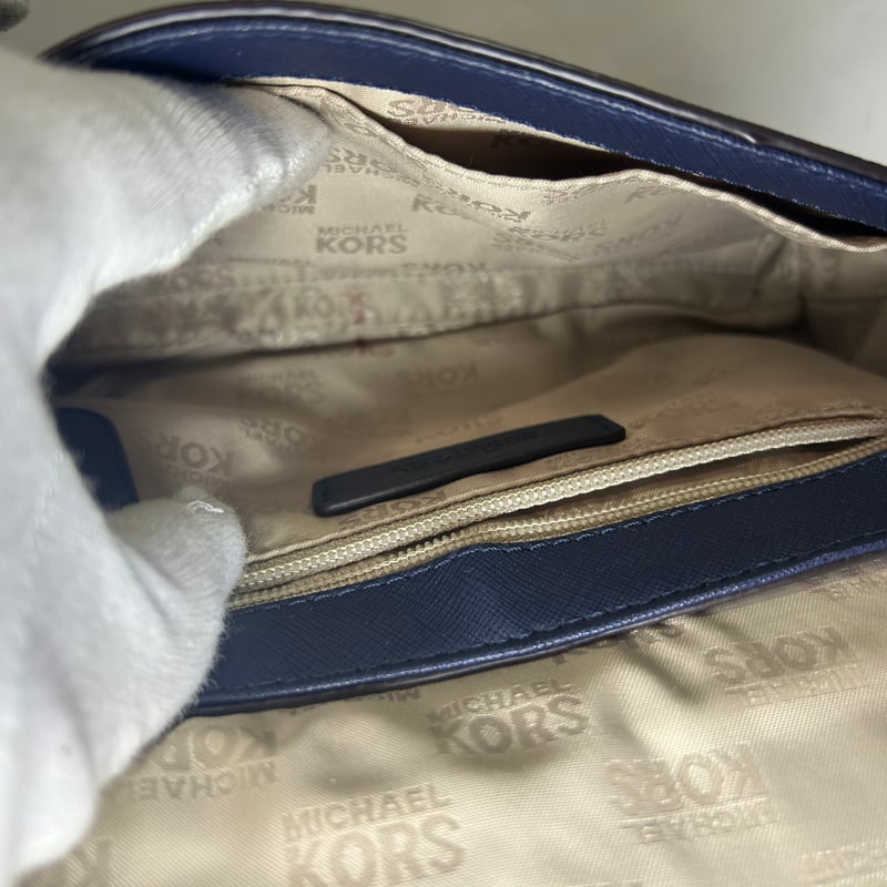 MICHAEL KORS ショルダーバッグ マイケルコース レザー ネイビー | classy