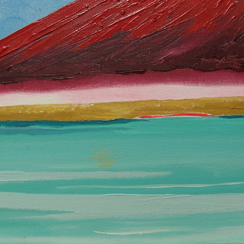 ≪国美協≫TOMOYUKI・友之、『富士山 赤富士』、油彩画、F6号：40,9×31