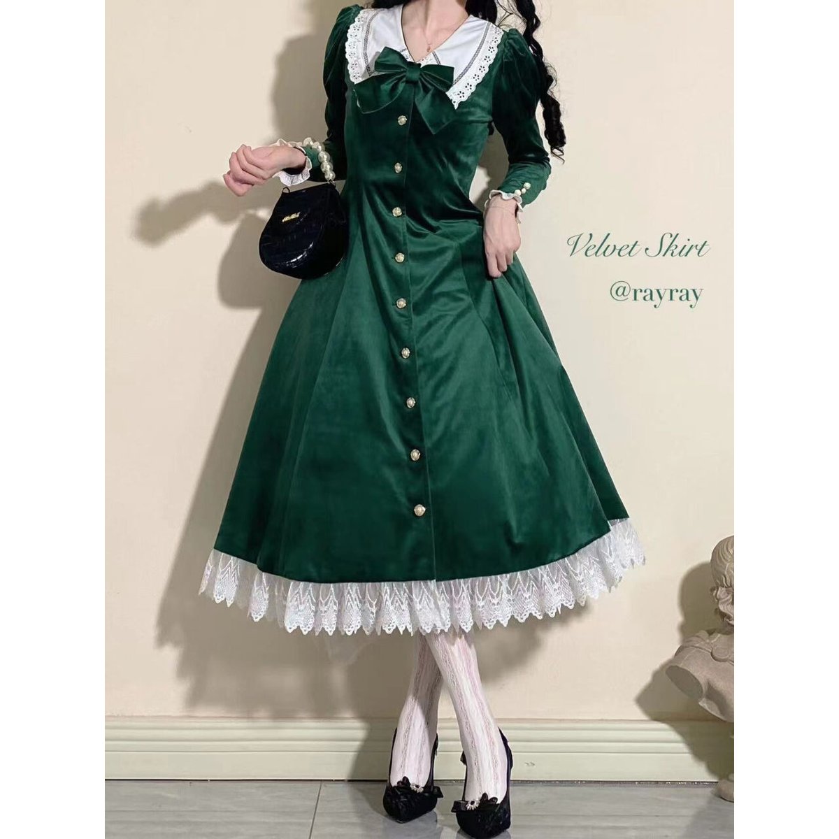 Classic Dollベロアワンピース グリーン／Select | tulle オンラインストア