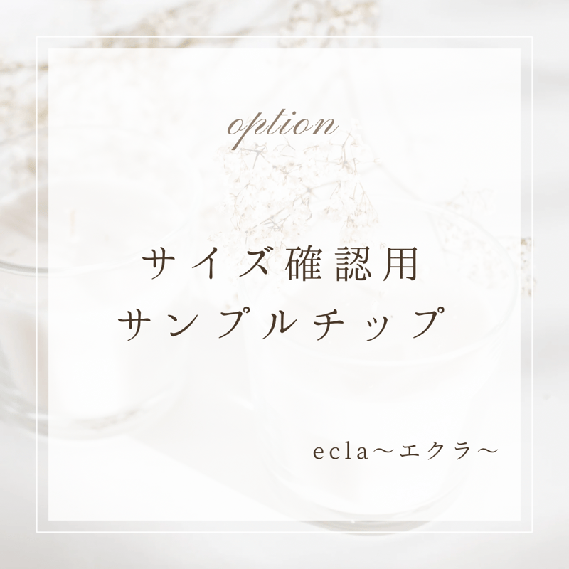 サイズ確認用ネイルチップ | ecla ～エクラ～