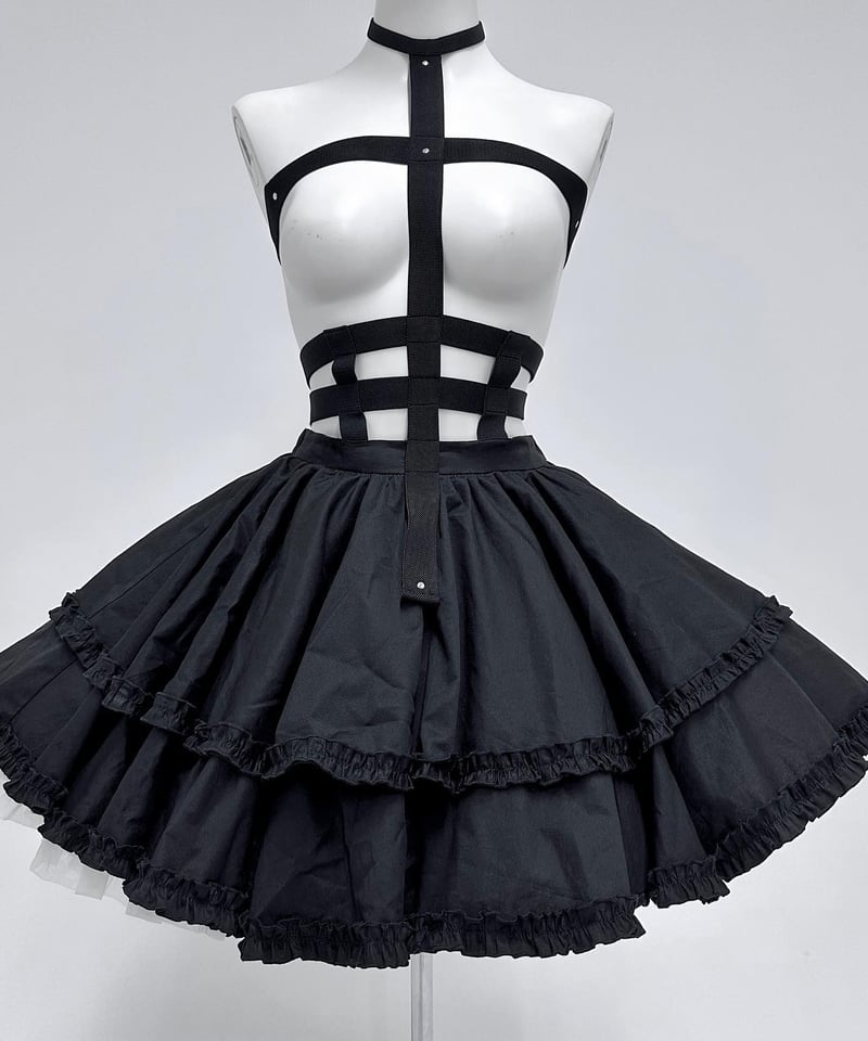 クロスハーネススカート》BLACK | HIDOLATRAL THEODOL