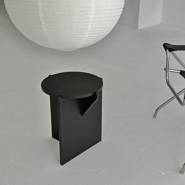 table-03078 geometric ブラック サイドテーブル | ART OF BLACK