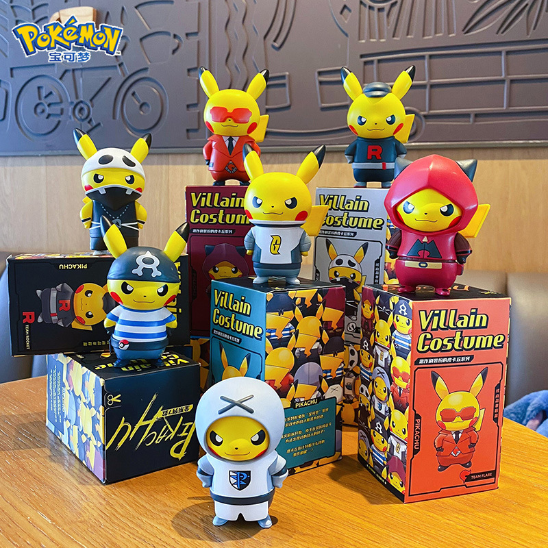 ポケモン団員ごっこピカチュウ コレクション 全7種 箱凹みあり(中国
