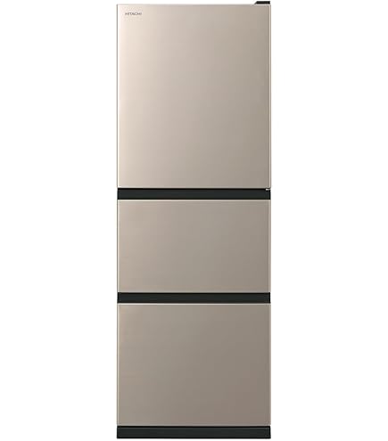 Amazon.co.jp: 日立 冷蔵庫 幅54cm 265L シャンパン R-27RV N 3ドア 右