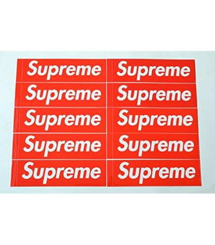 Amazon.co.jp: SUPREME(シュプリーム)ステッカー ボックスロゴ：5枚