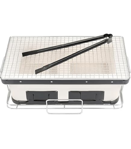 Amazon.co.jp: ポーラスセラミックス炭火コンロ長角七輪 BQ8F 2~4人用