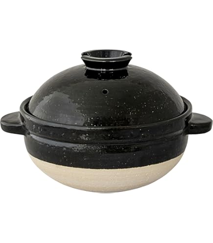 Amazon｜長谷園 伊賀土鍋 アメ釉 大(3-5人用) 直火対応 NNM-33｜土鍋