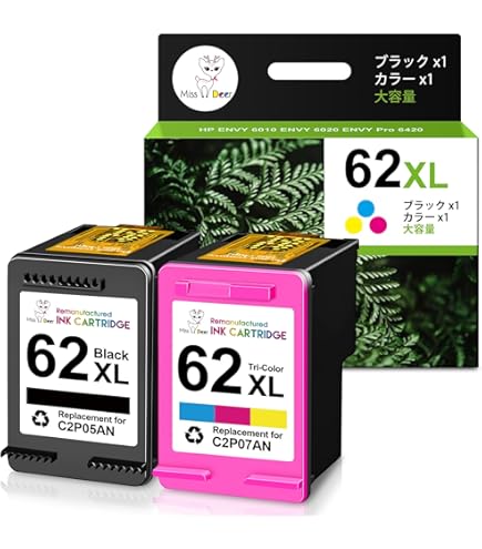 Amazon.co.jp: HP 62XL 純正 インクカートリッジ 黒 ブラック 増量