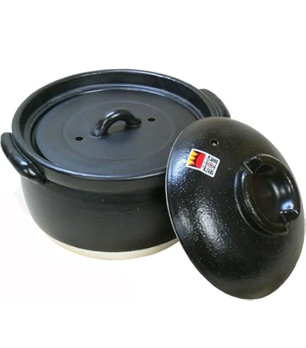 Amazon | 萬古焼ごはん鍋 大黒窯 華月 大黒窯 2合炊き | ノーブランド