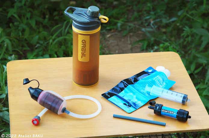 災害時にもアウトドアにも安心！「持ち運べる浄水器」タイプ別3種