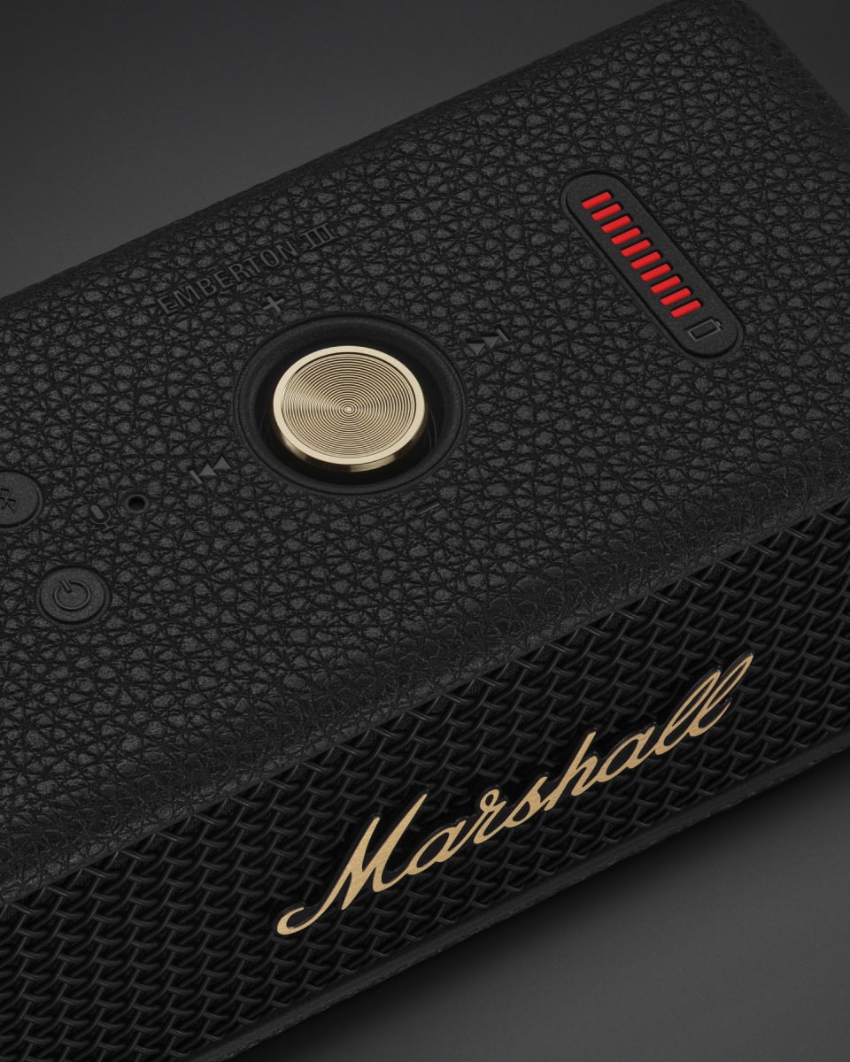 Emberton III Black and Brass - ポータブルスピーカー | Marshall.com