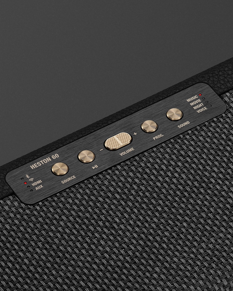 Heston 60 Black - 没入型TVサウンドバー | Marshall.com