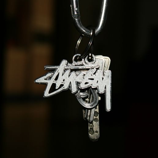 🔑 Stussy key ring・ STL File for ・Cults