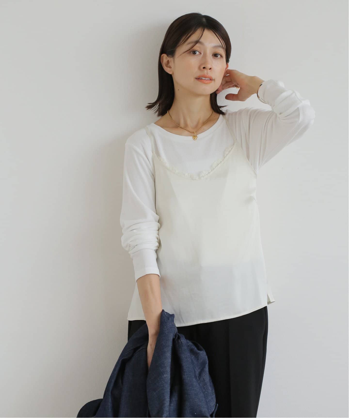 サテンレースキャミソール（シャツ／ブラウス）｜SLOBE IENA（スローブ