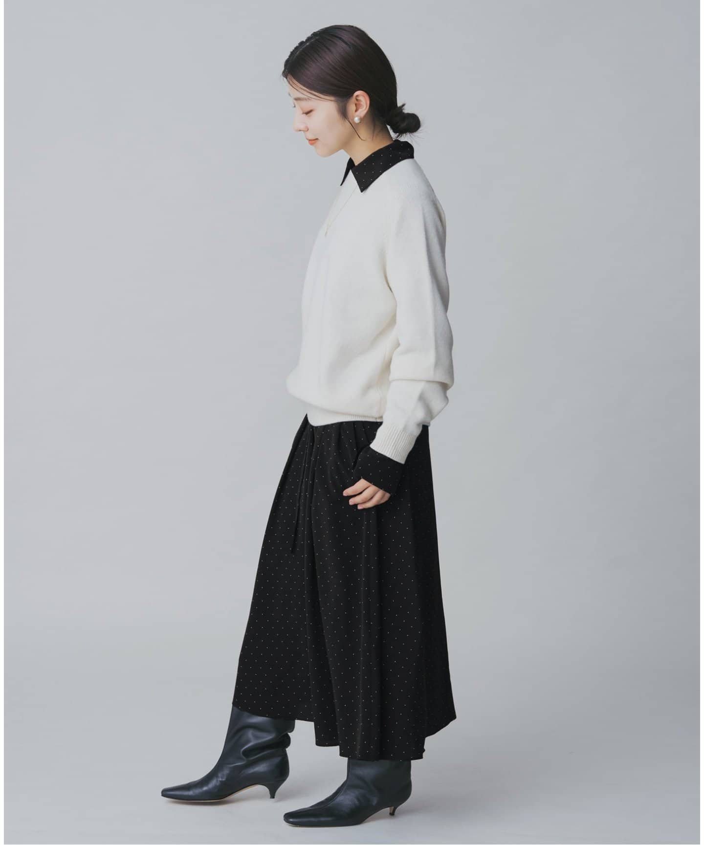 WEB限定/追加》ドットサッシュワンピース（ワンピース）｜IENA（イエナ