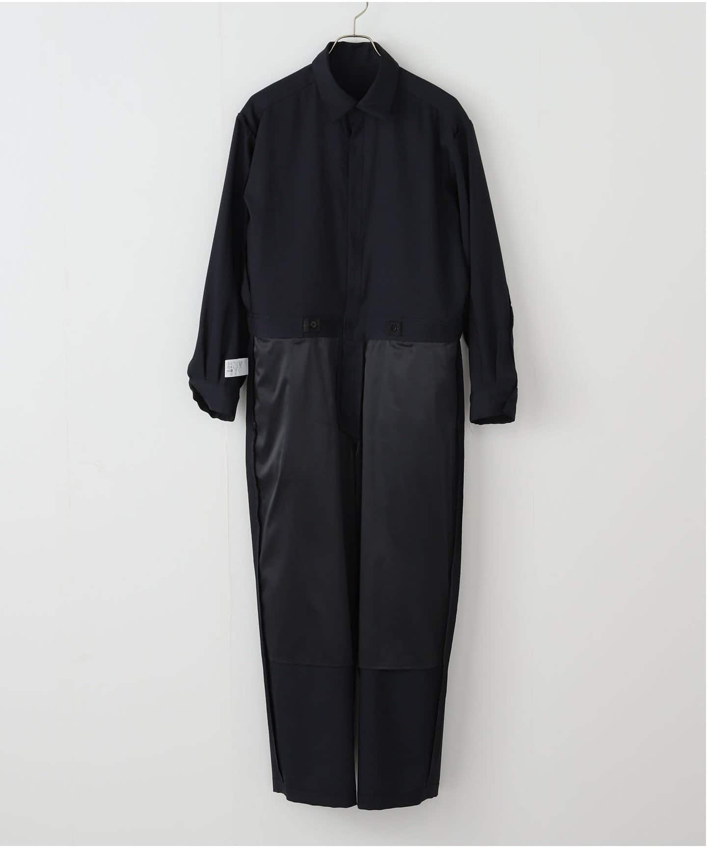 ウールMIXネイビーオールインワン（つなぎ／オールインワン