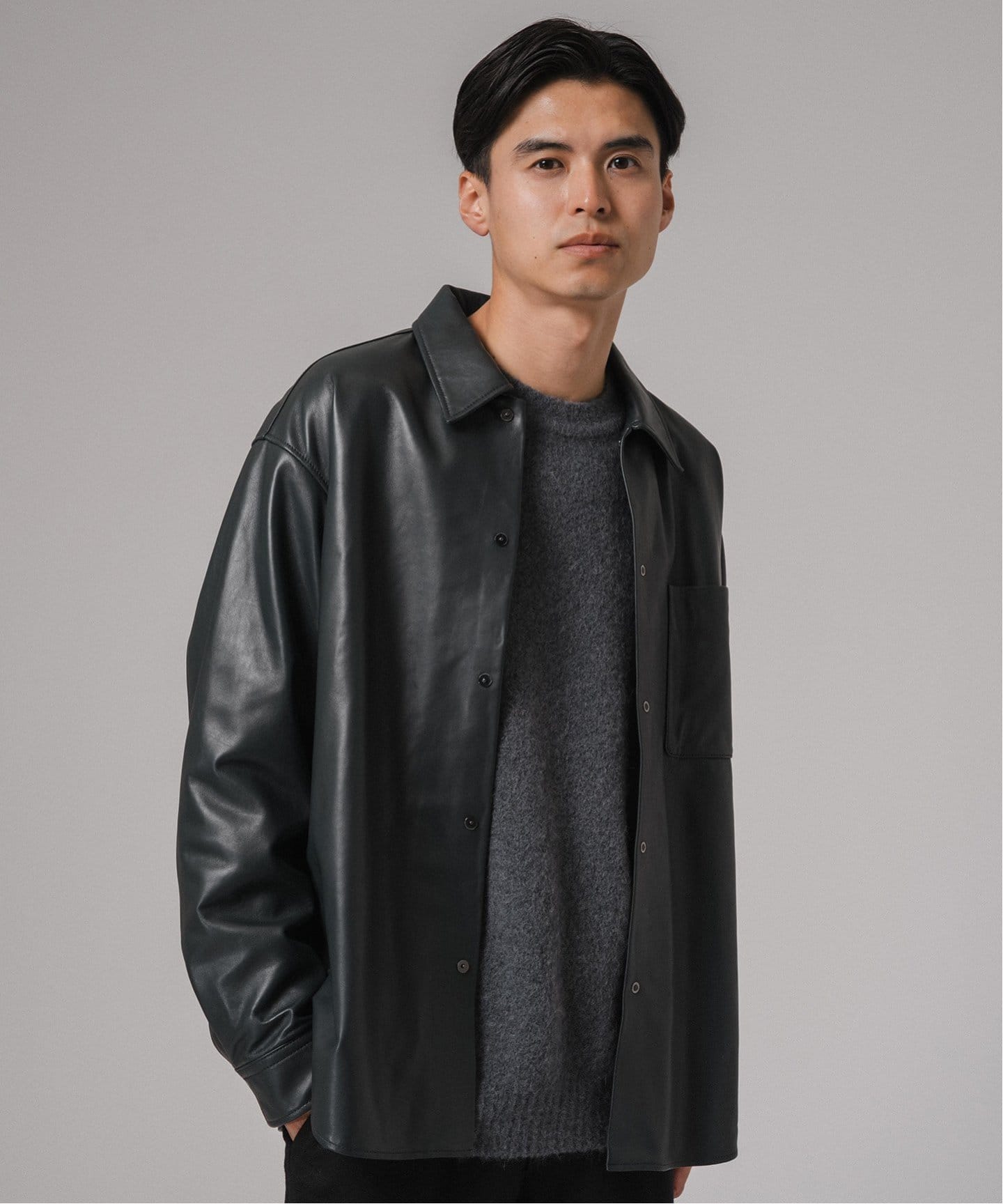 ネイキッドラムレザー シャツ（レザージャケット）｜EDIFICE