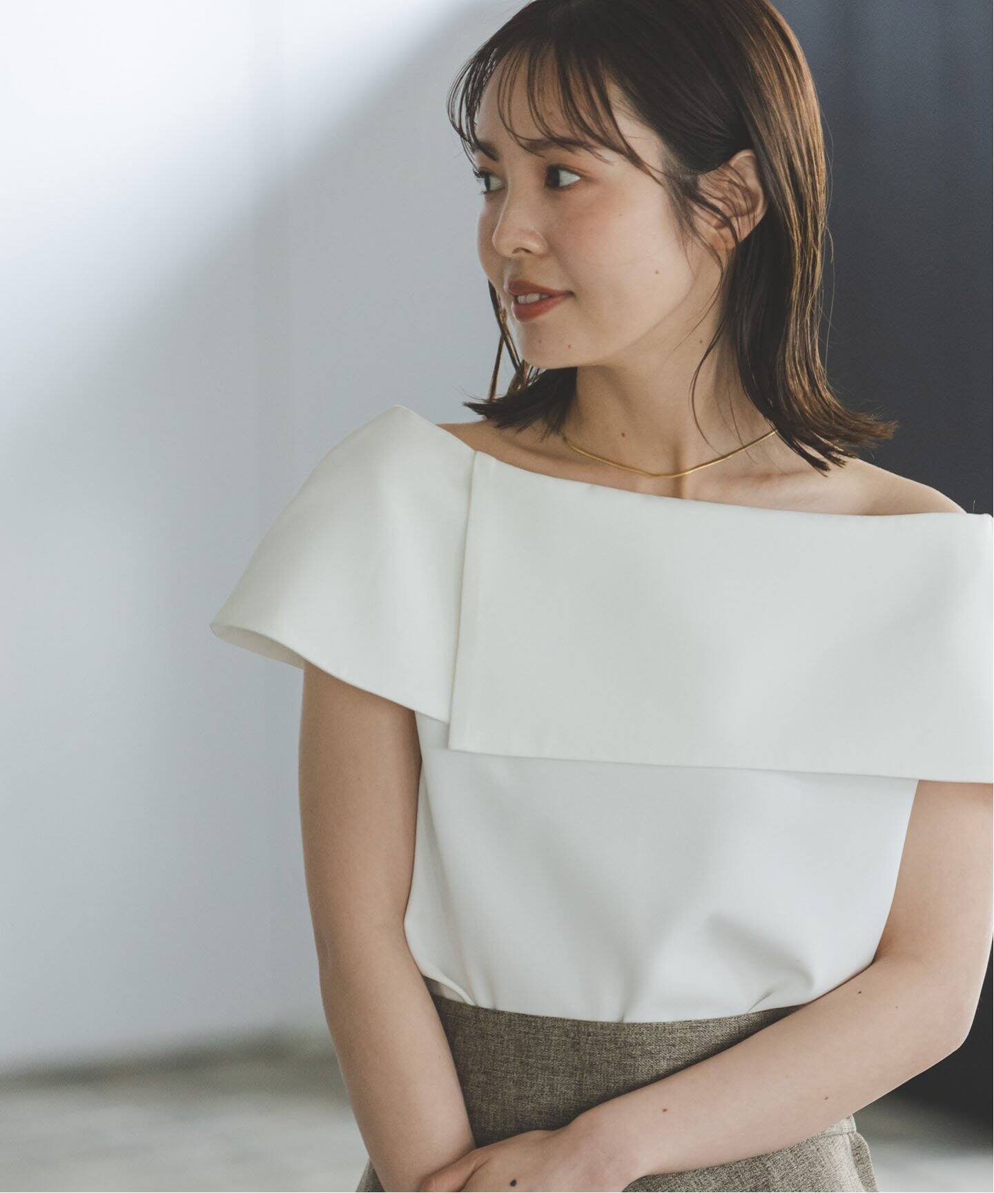 ソフトツイルケープブラウス（シャツ／ブラウス）｜NOBLE（ノーブル