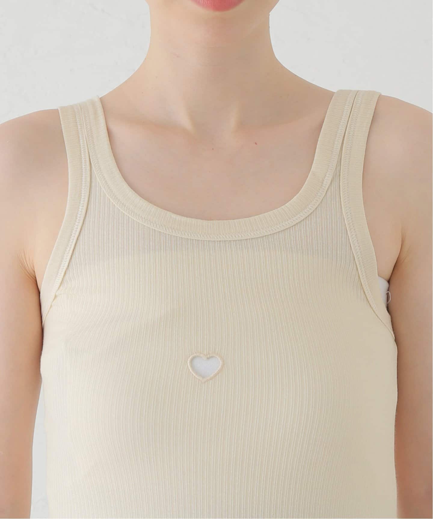 BASERANGE/ベースレンジ】HEART TANK：タンクトップ（タンクトップ