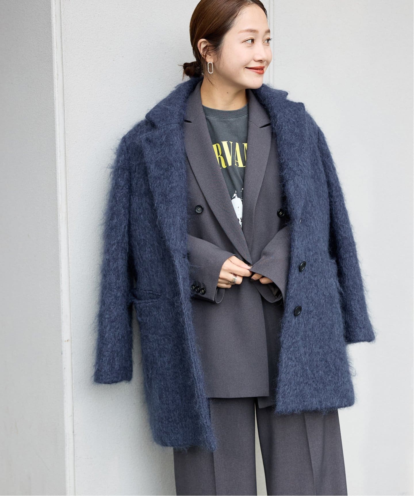 モヘアミックスロングシャギーコート（チェスターコート）｜JOURNAL