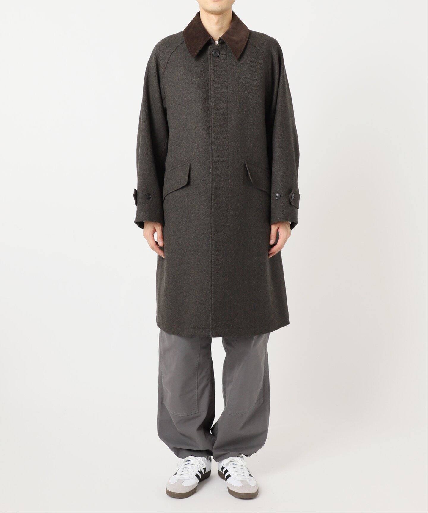 HIGH LAND WOOL オーバーサイズバルマカーンコート（ステンカラー