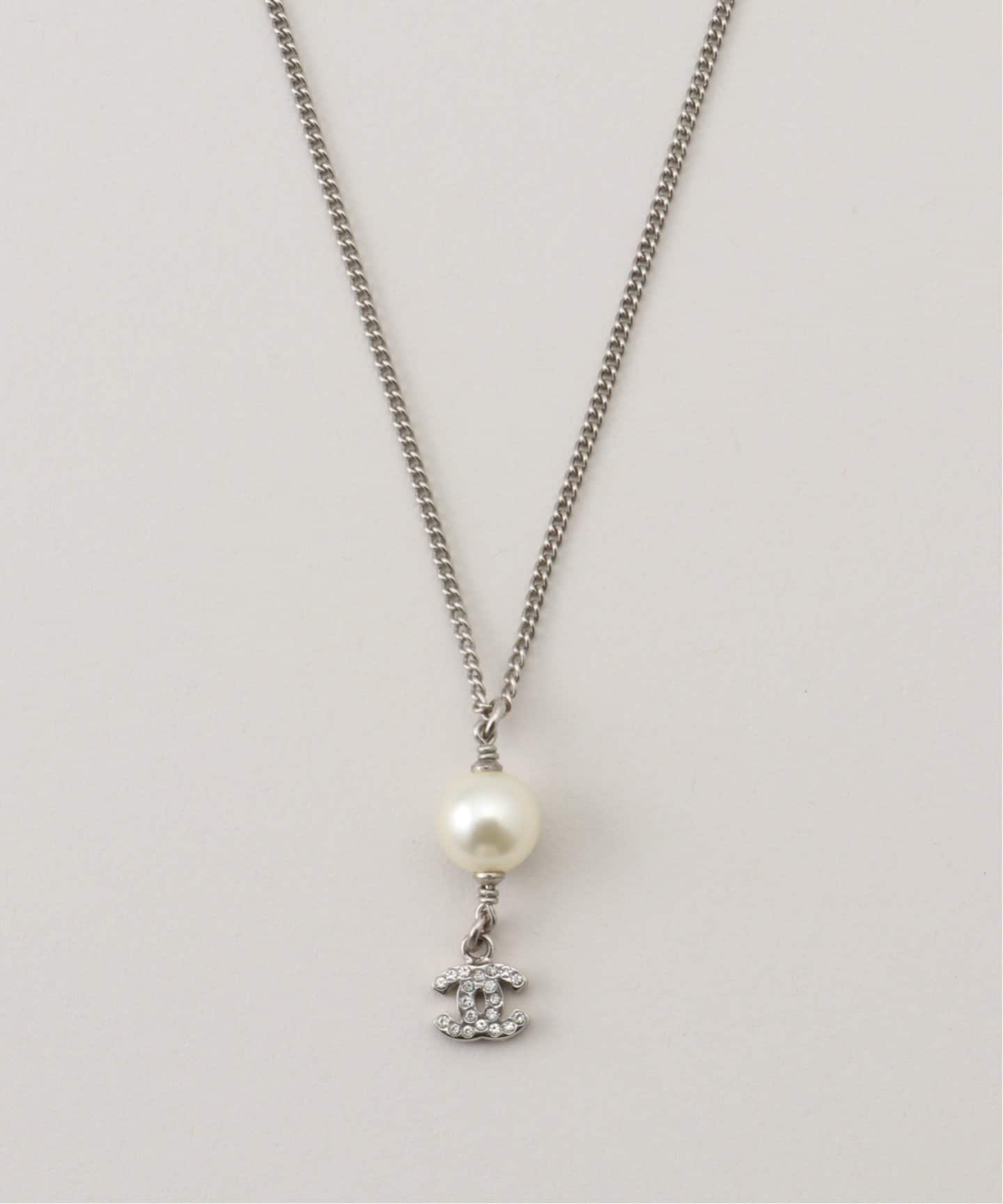 VINTAGE CHANEL/シャネル】necklace logo pearl（ネックレス