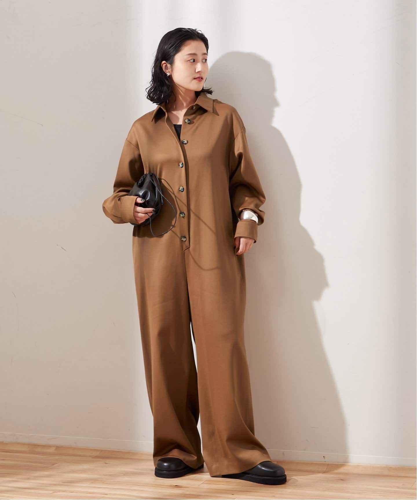 Uhr/ウーア】Wool / Satin All in One：オールインワン（つなぎ