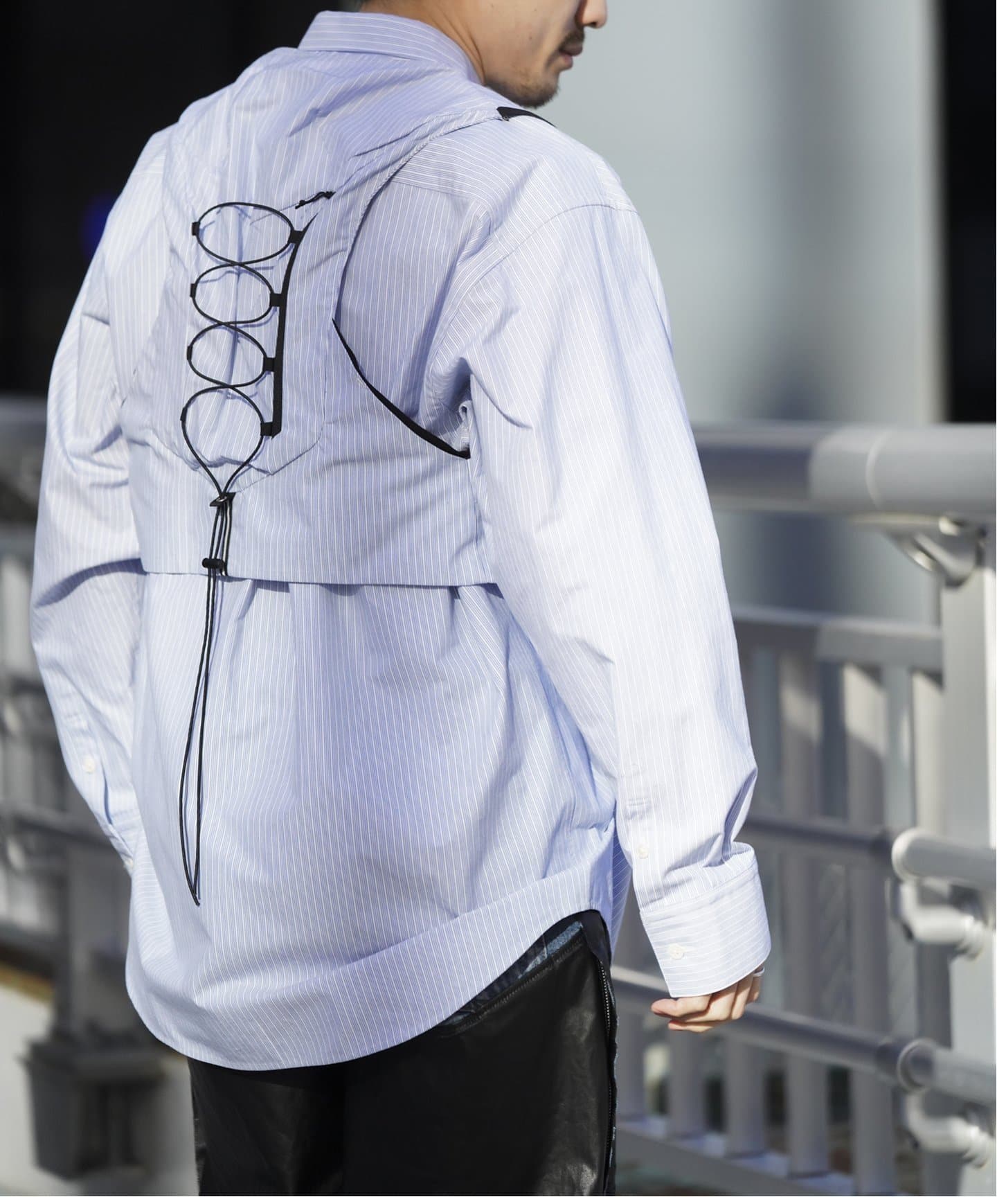 doublet / ダブレット】TRAIL VEST STRIPE SHIRT 25SS21S H157（シャツ