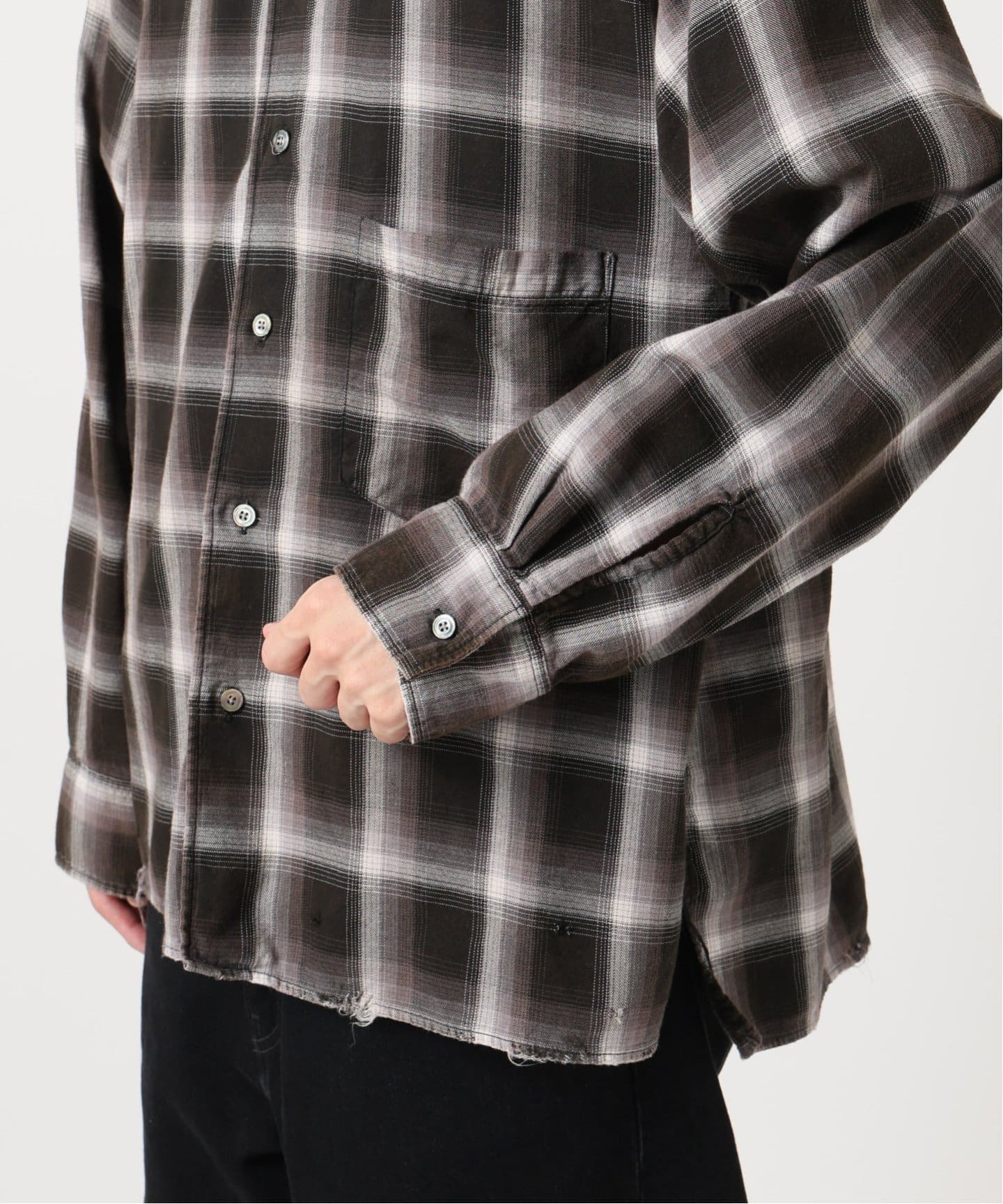 ANCELLM × WISM 別注 OMBRECHECK SHIRT（シャツ／ブラウス）｜WISM