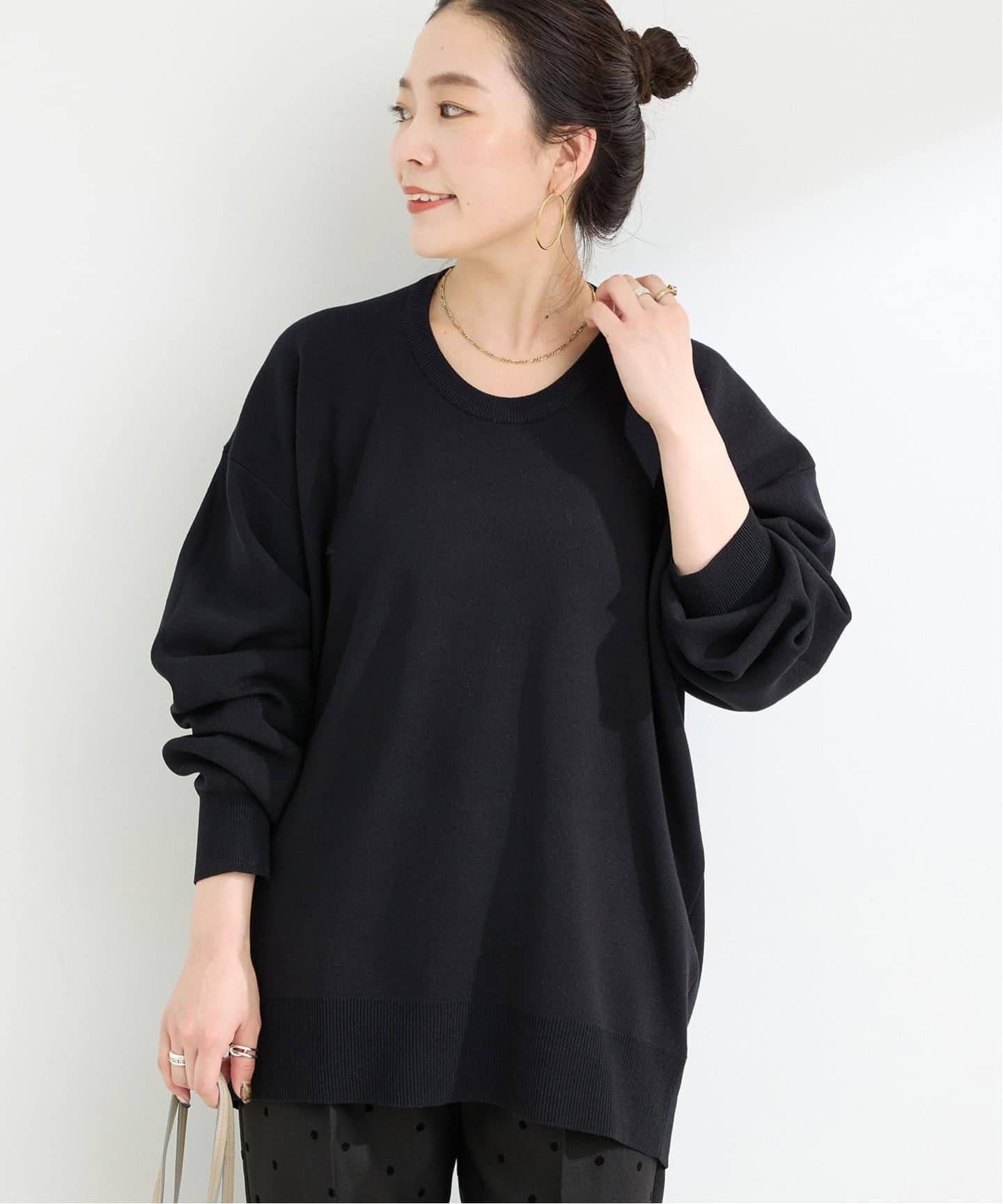 手洗い可 / ニュアンスシルエットニットプルオーバー（ニット