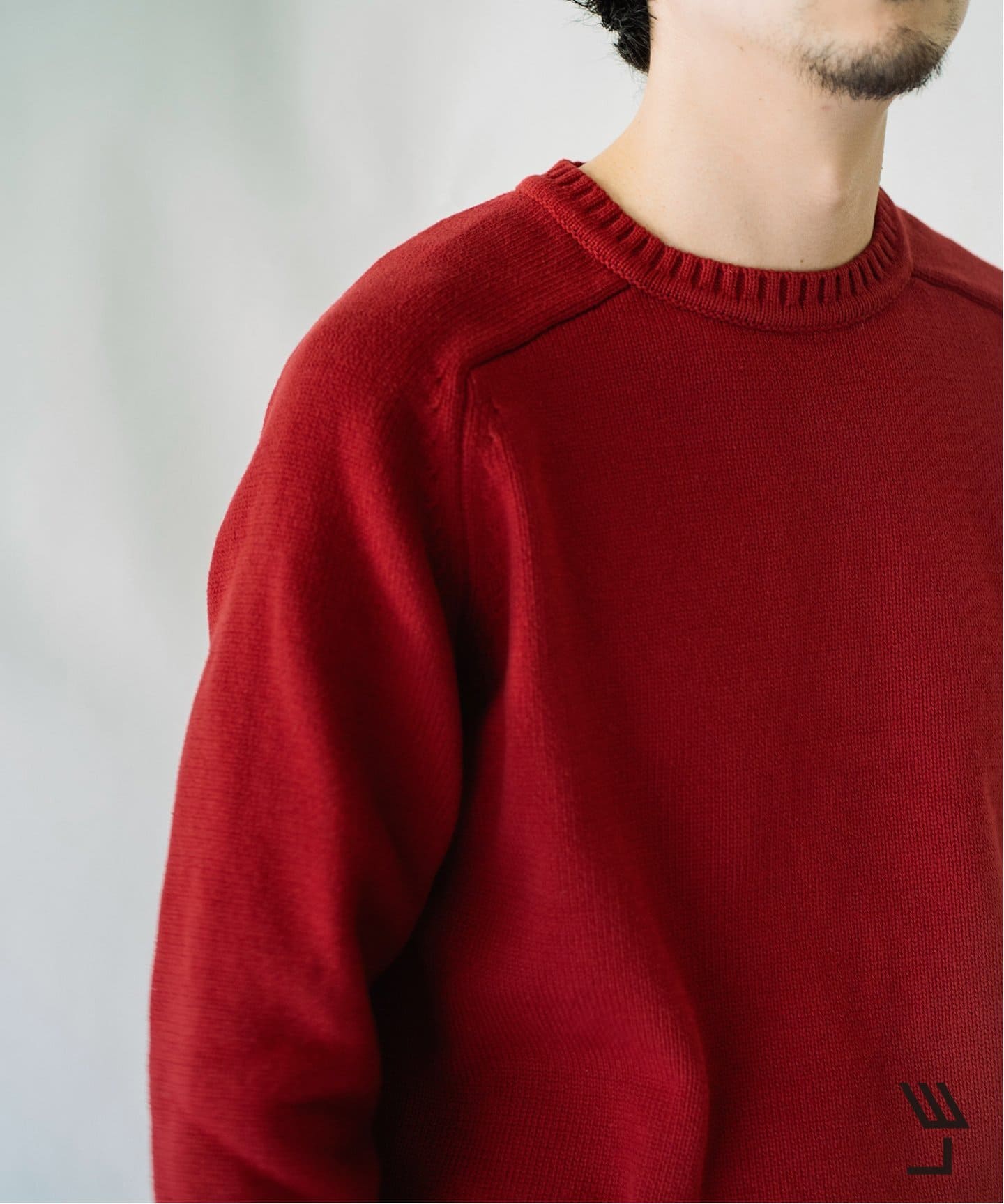 LE / エルイー】コットン クルー ニット（ニット／セーター）｜L