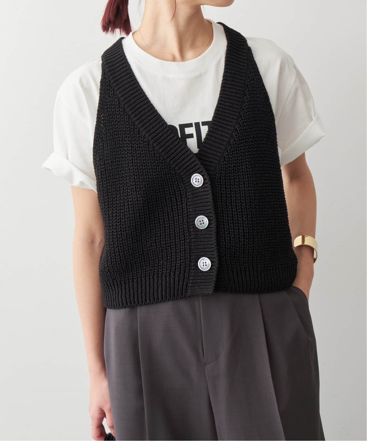 片畦ホルダーネックニットベスト（ベスト）｜Spick and Span（スピック