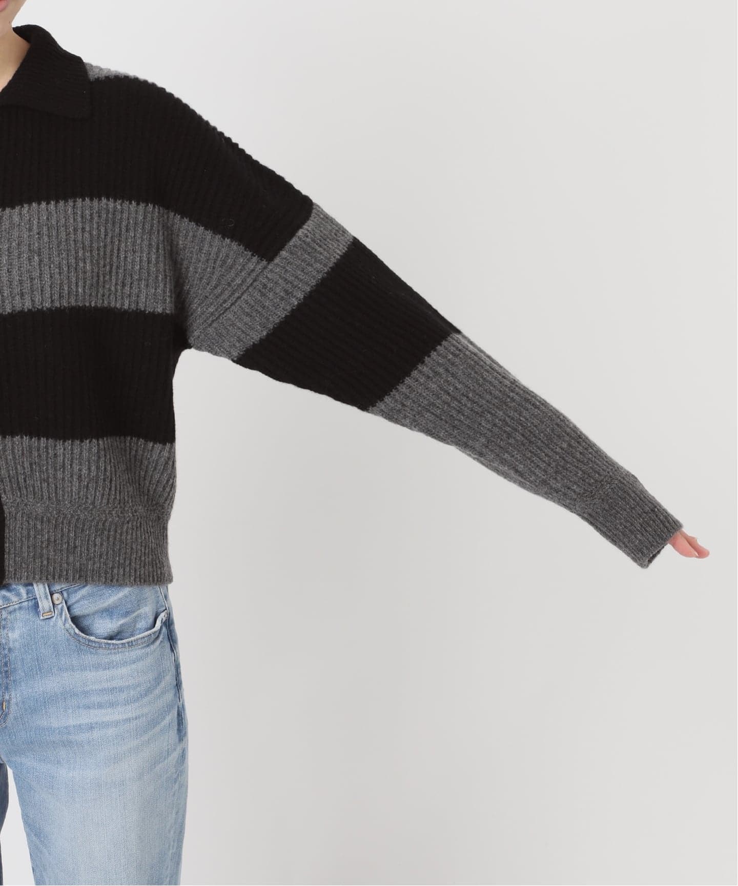 ラガーボーダーニットカーディガン（カーディガン）｜Spick and Span