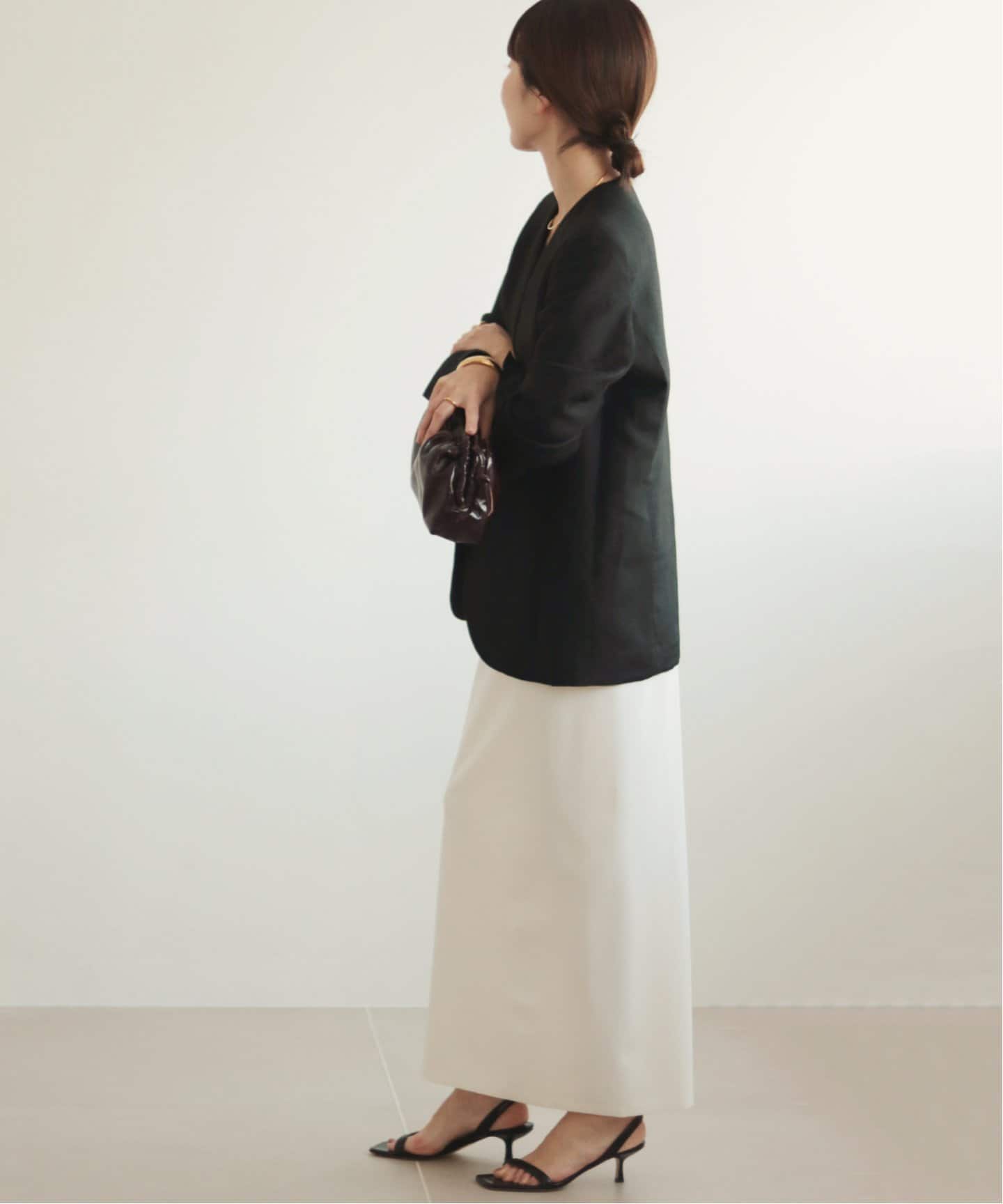 追加》Shantung ジャケット（ノーカラージャケット）｜Plage