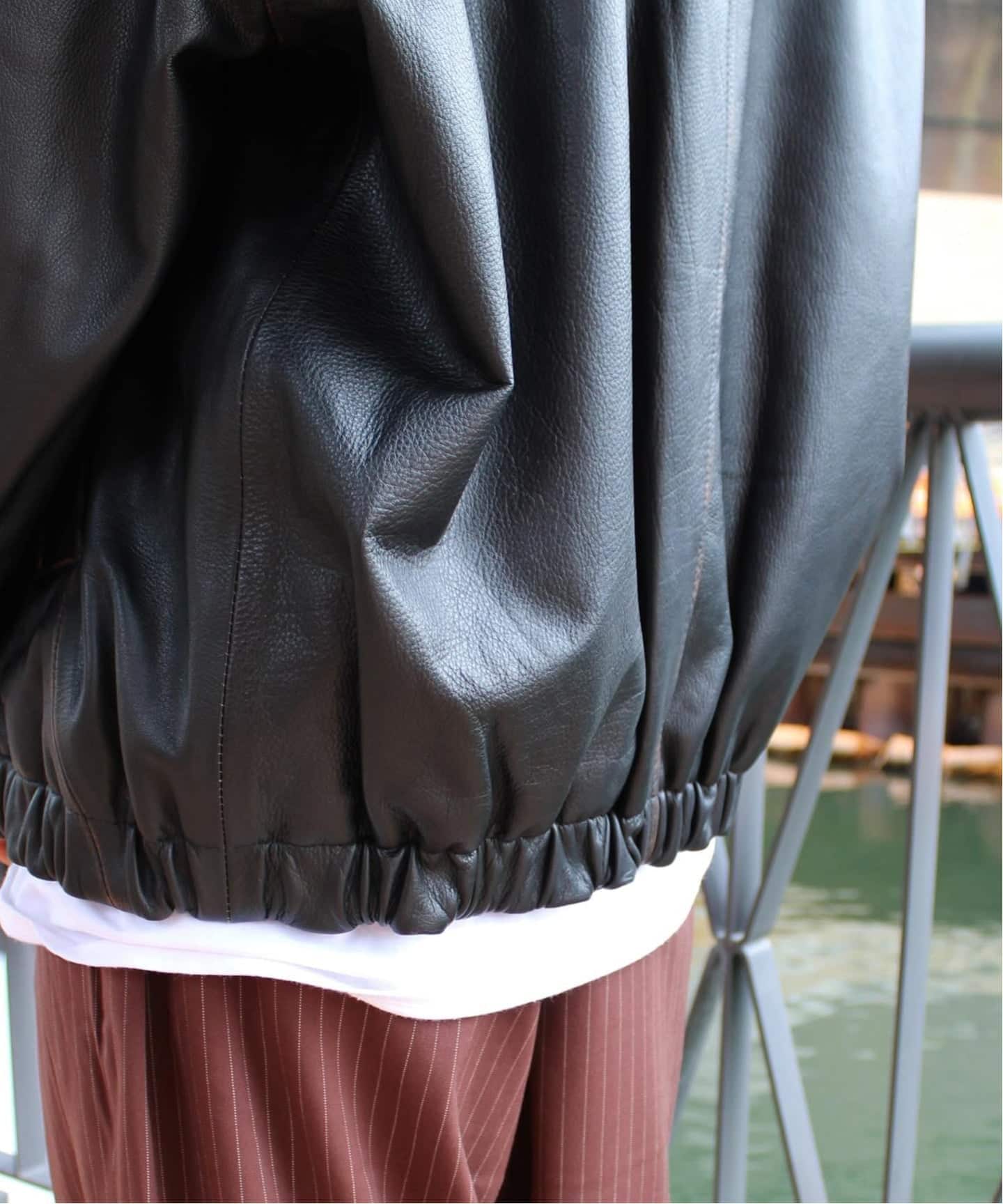 CCU × WISM別注 COMFORTABLE SWINGTOP JACKET COW（レザージャケット