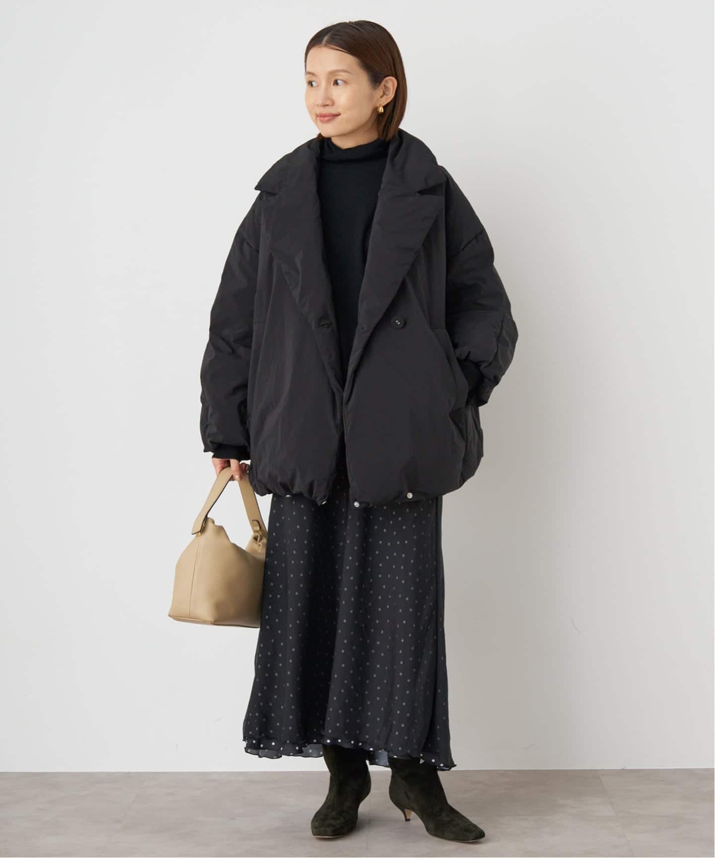 追加》ARTIROSA 撥水テイラーコクーンダウン（ダウンジャケット