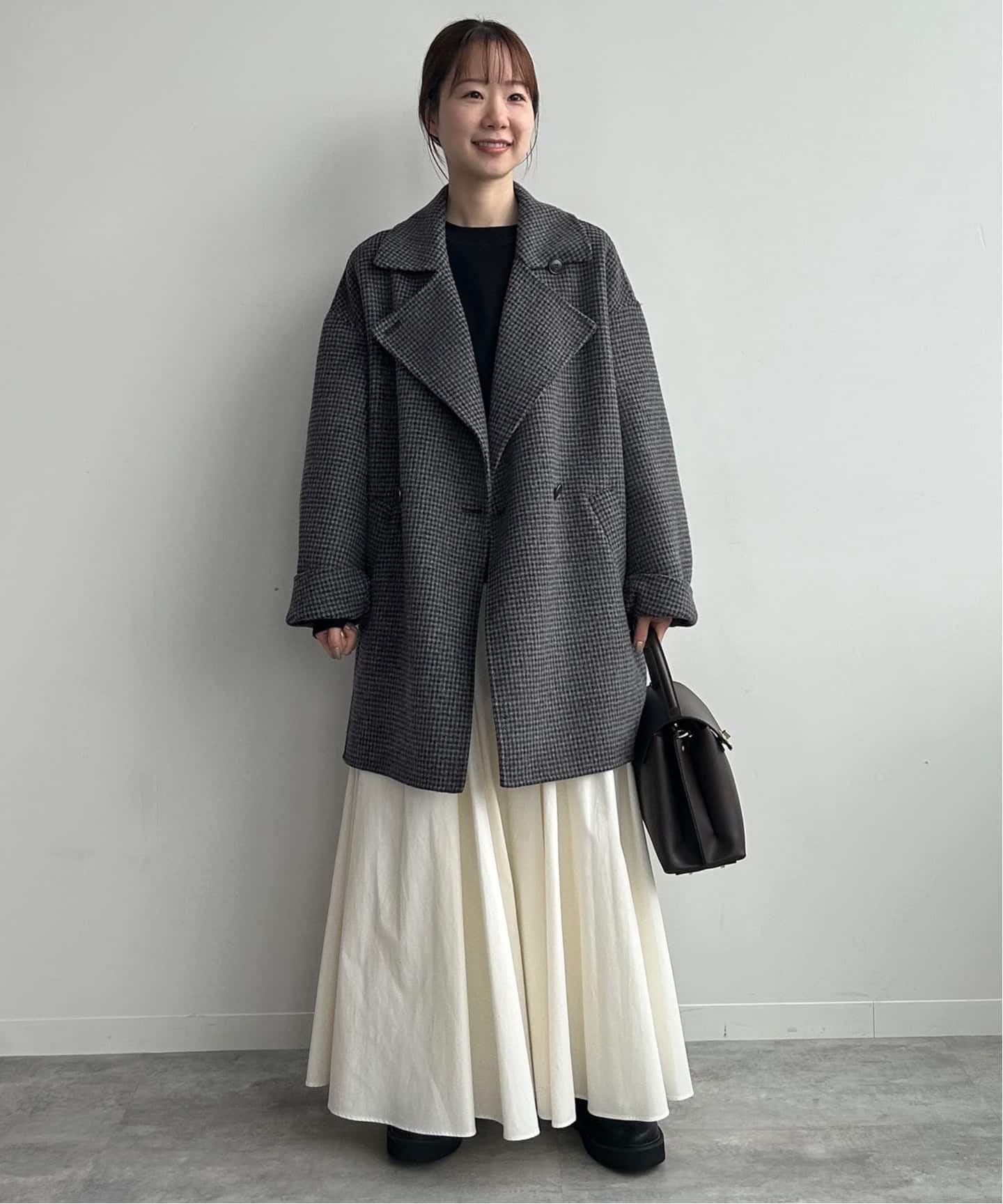 souple wool ダブルフェイスミドルコート（ピーコート）｜SLOBE IENA