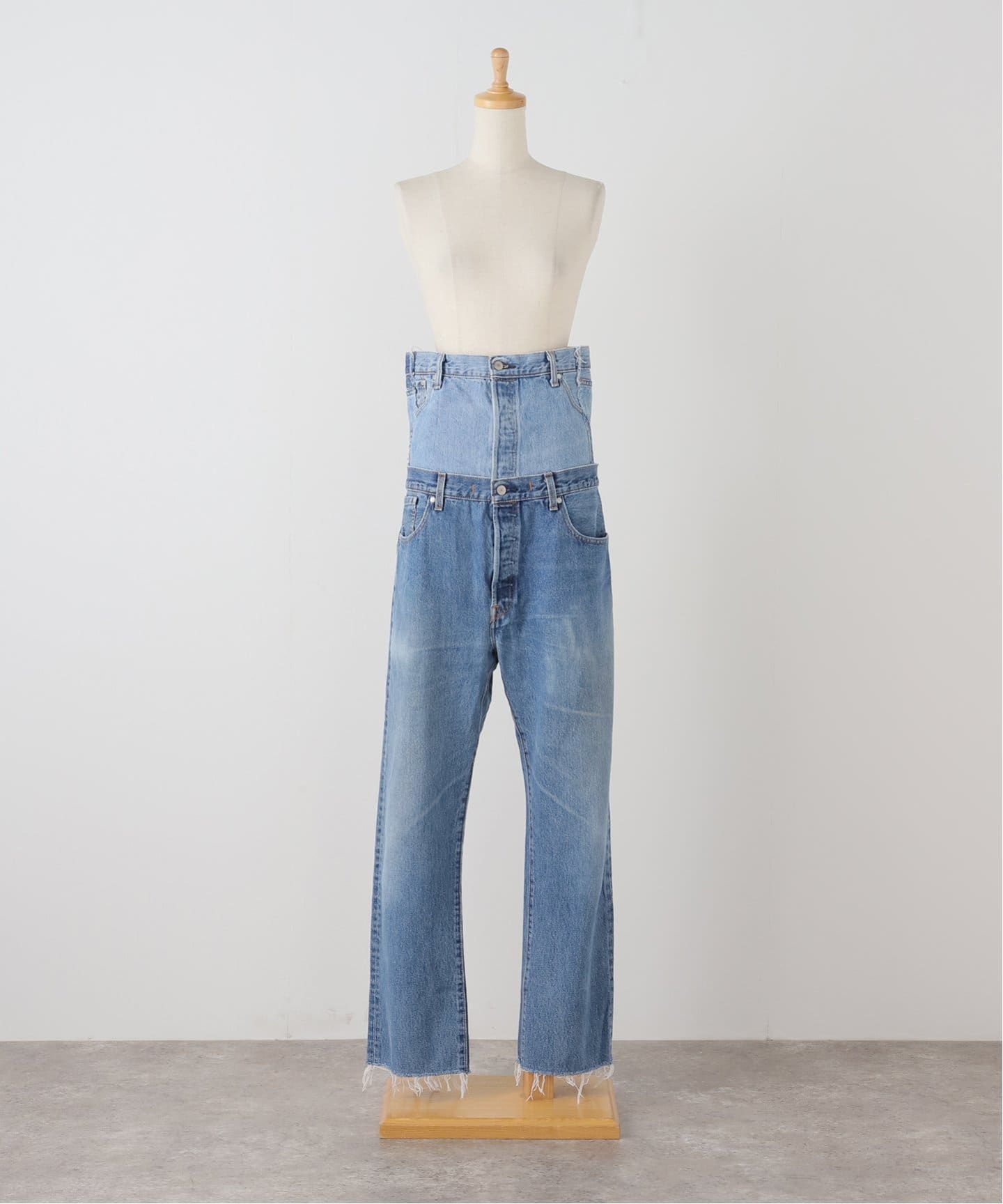 QUIITO W WAIST DENIM PANTS Q25A-T018：デニムパンツ（デニムパンツ