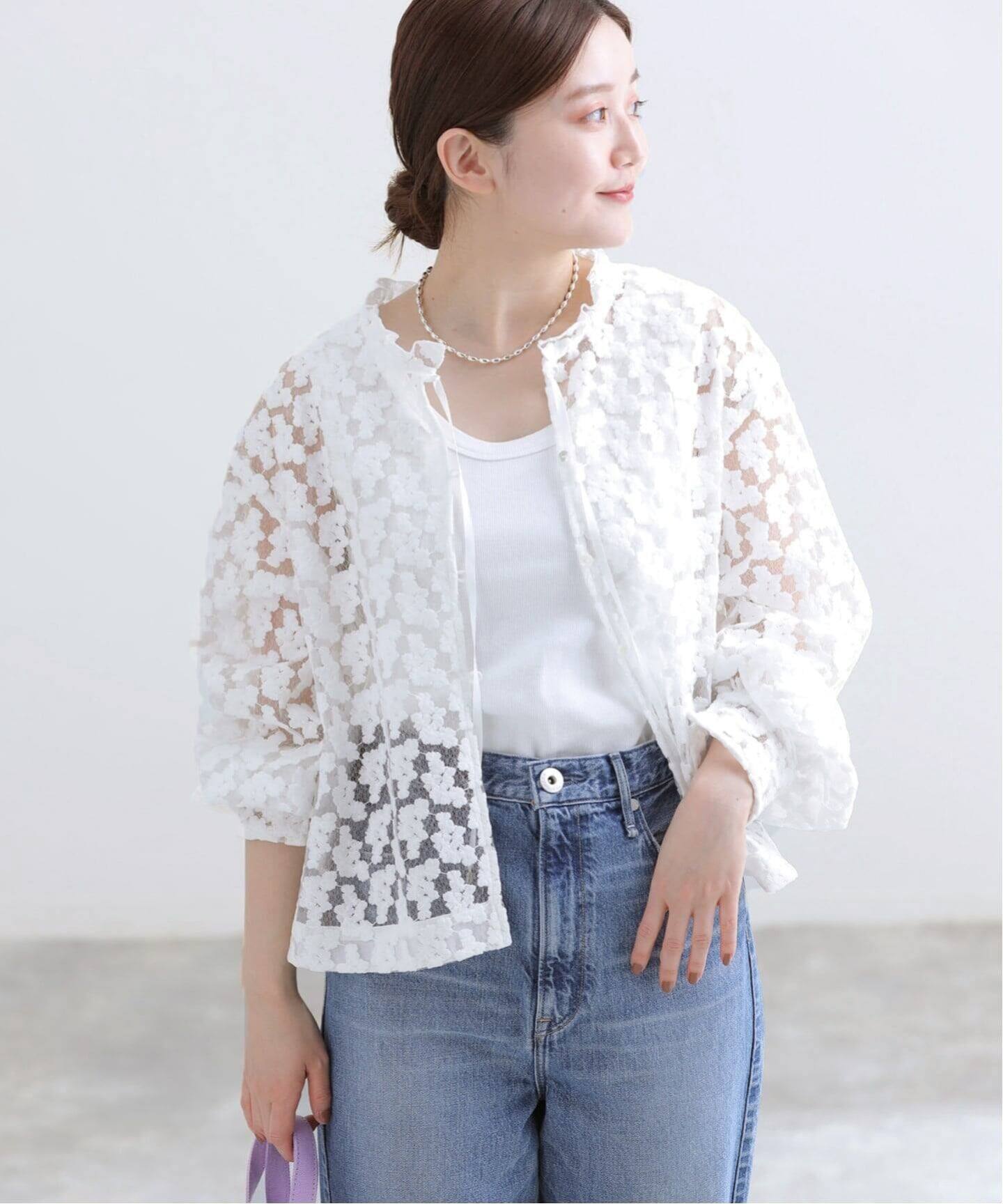 フラワー刺繍レース2WAYブラウス（シャツ／ブラウス）｜IENA（イエナ