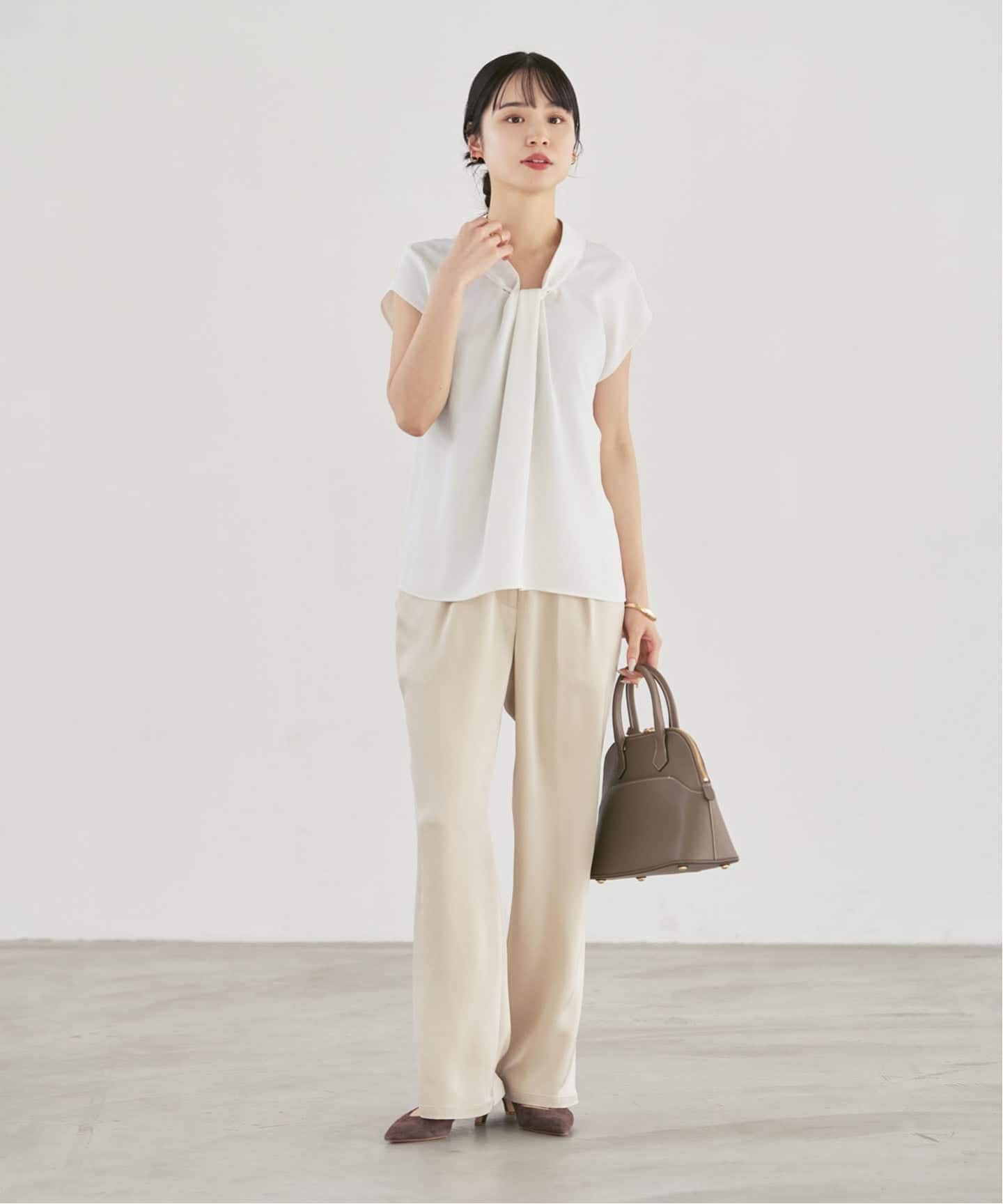 追加予約》ボウタイライクノースリブラウス（シャツ／ブラウス