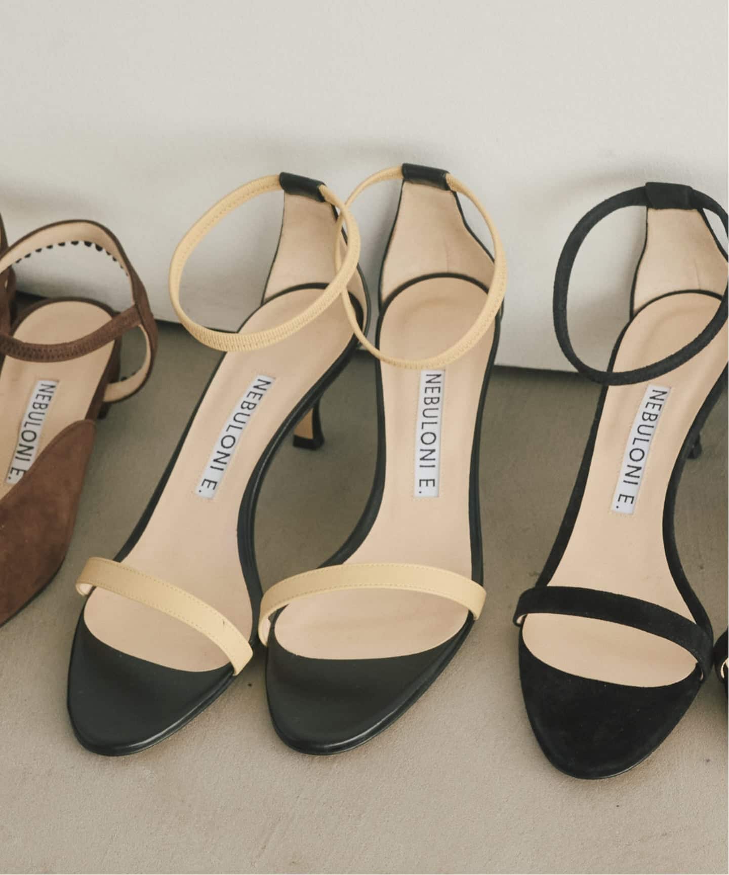 NEBULONI.E ネブローニ 別注アンクルストラップサンダル Combi 6408