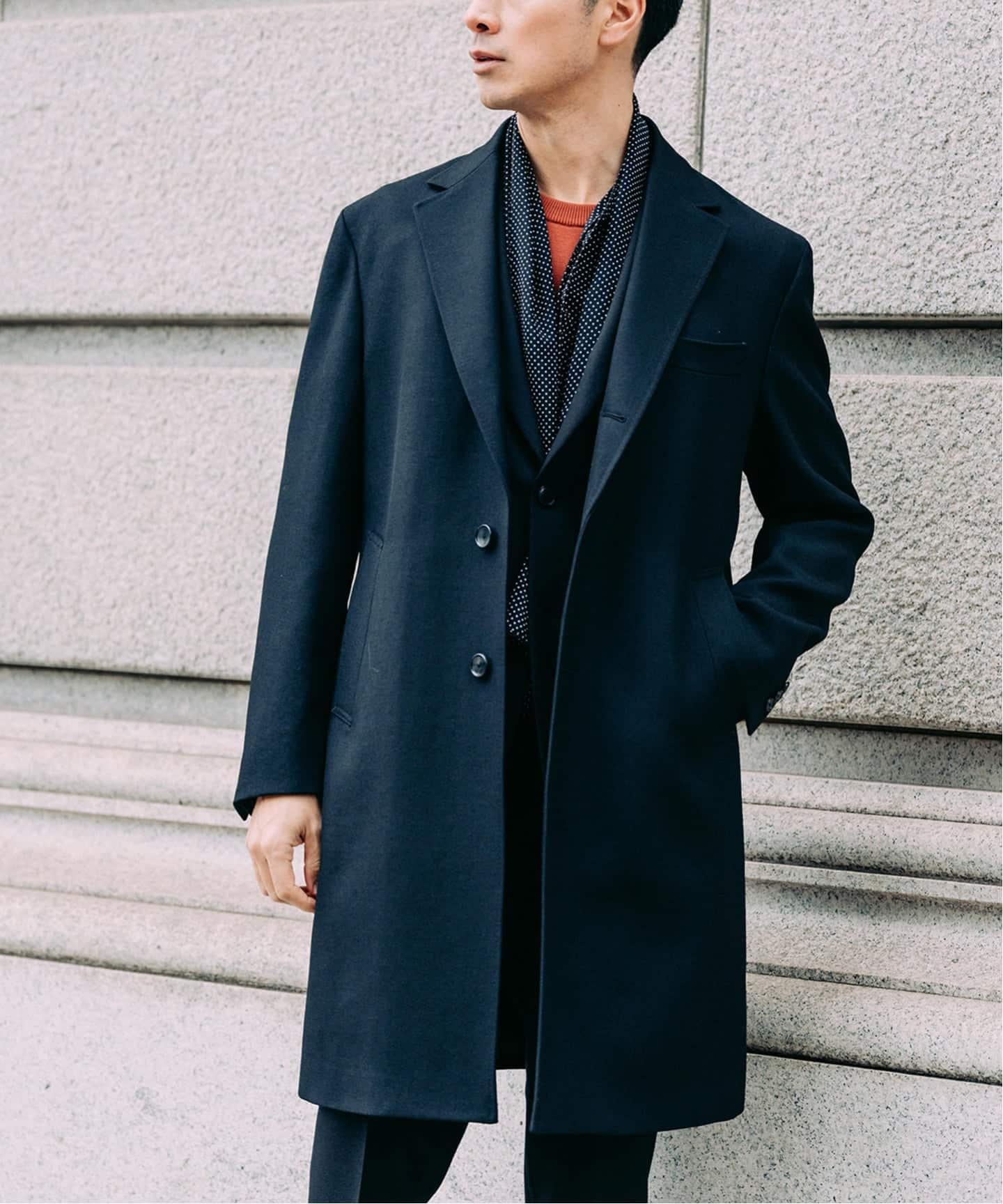 ウール ギャバジン チェスター コート（チェスターコート）｜EDIFICE