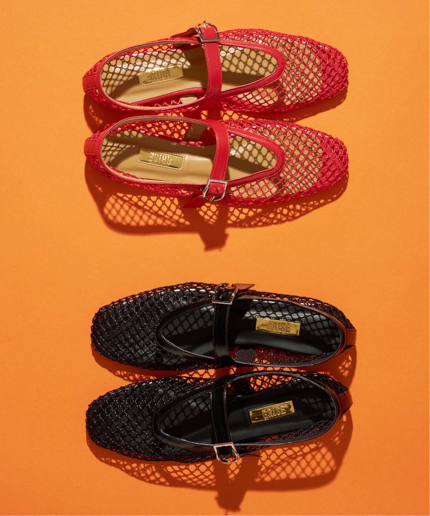 予約》GRISEメッシュメリージェーン（フラットシューズ）｜GRISE