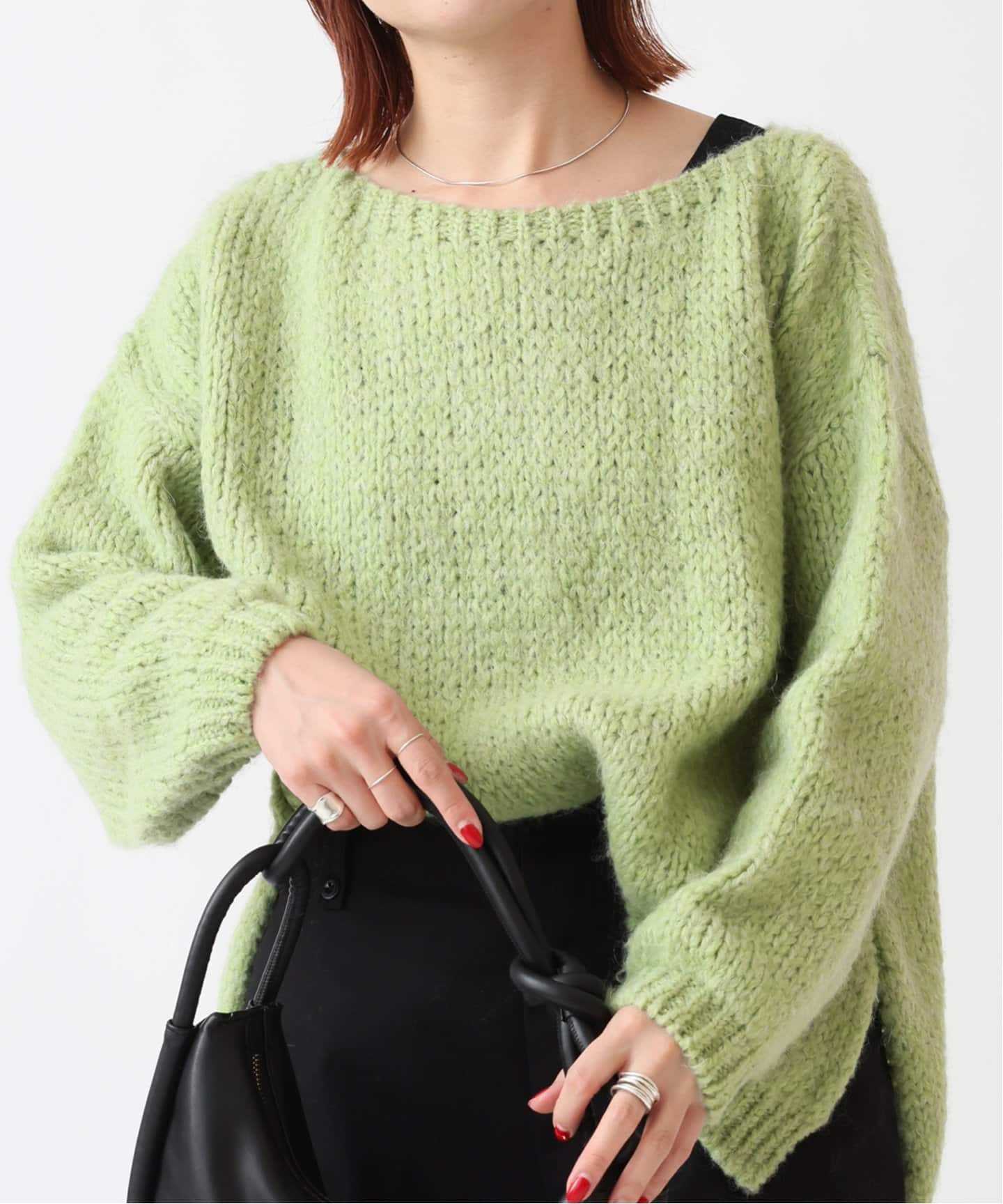 ≪追加≫【TRICOTS JEAN MARC】別注ボートネックスリットプルオーバー