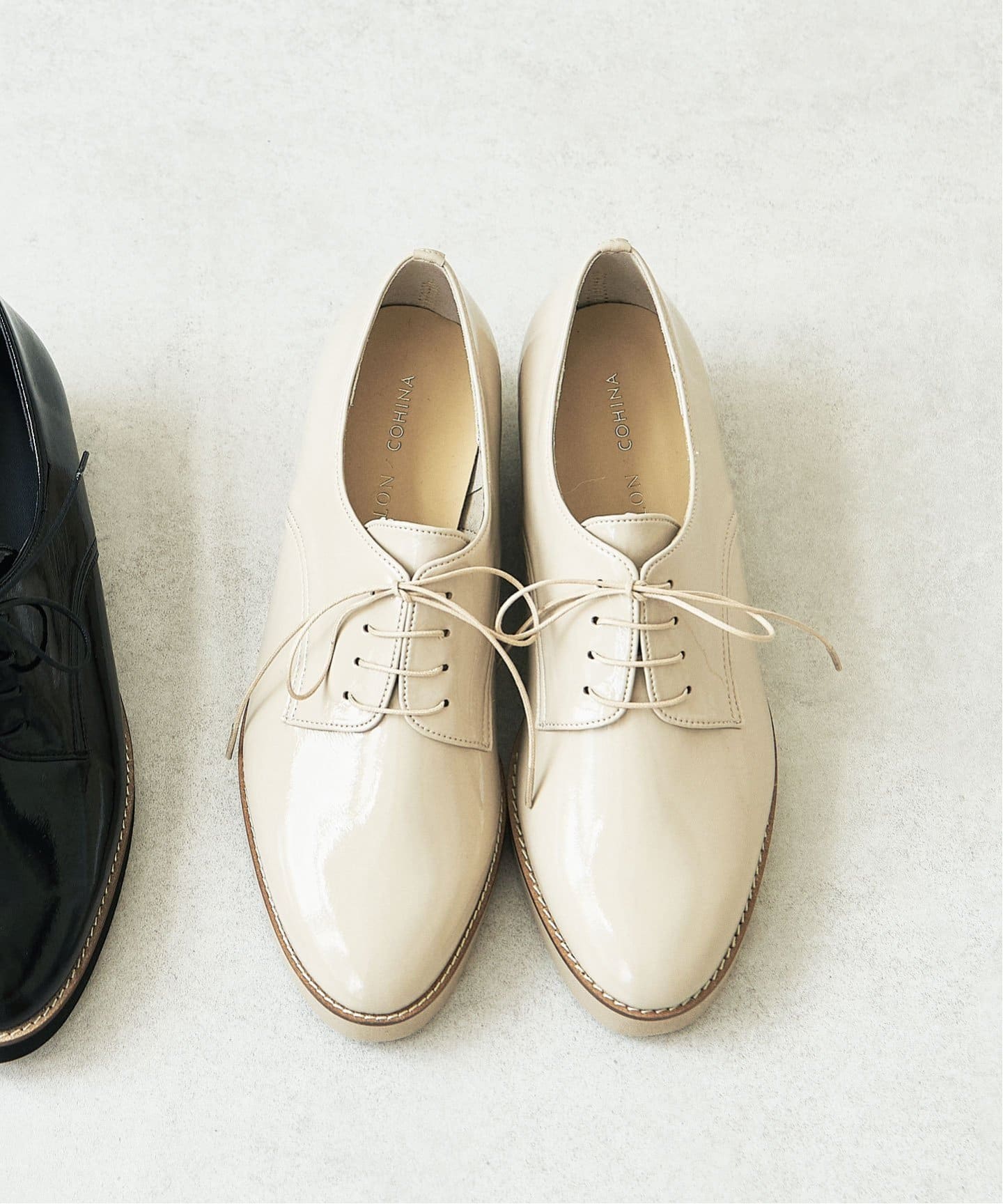 COHINA×LE TALON プラットフォームレースアップ（フラットシューズ