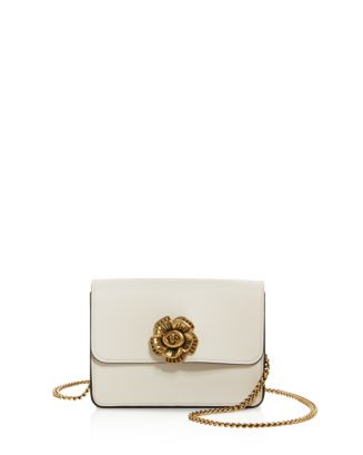 COACH Tea Rose Turn-Lock Bowery Leather Crossbody | Bloomingdale's
