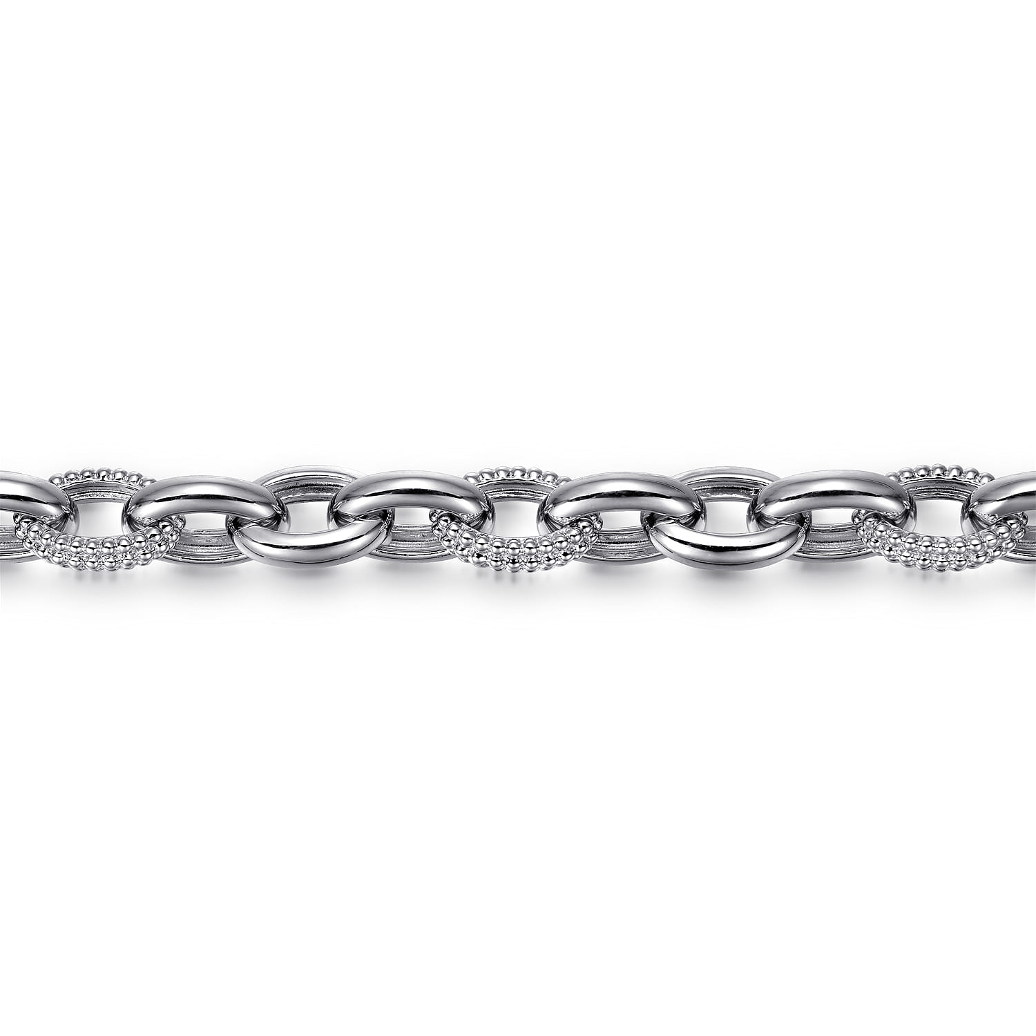 925 Silver Bujukan Link Chain Bracelet. SKU: TB4886-75SVJJJ