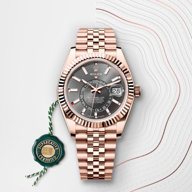 ロレックス スカイドゥエラー 18 ct エバーローズゴールド、M336935-0008