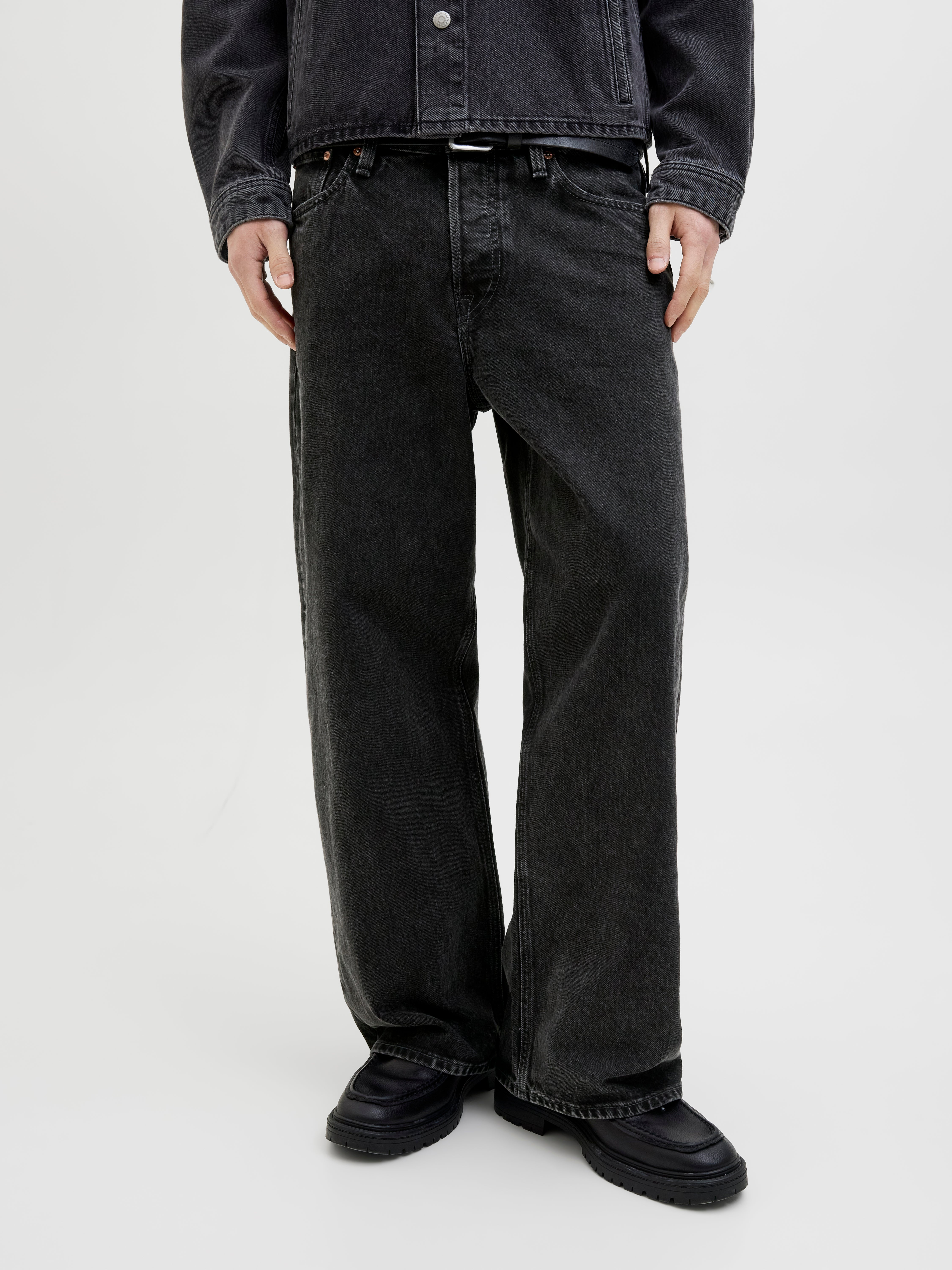 JJIDAVE JJCOOPER AM 368 NOOS Wide fit jeans | Black | Jack & Jones®
