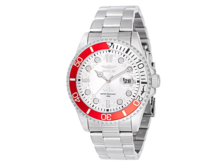 Invicta Pro Diver Exclusive 43mm White Dial Red and White Bezel